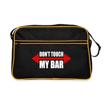 d'ont touch my bar - Sac Retro - noir/or - Devant