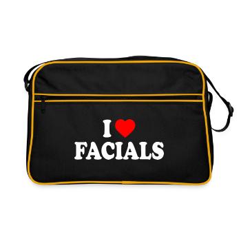 I love facials - Sac Retro - noir/or - Devant