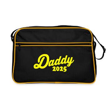 Papa 2025 - dad 2025 - Daddy 2025 - Sac Retro - noir/or - Devant