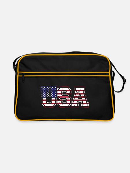 États-Unis États-Unis - Sac Retro - noir/or - Devant