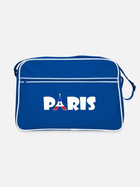 Paris - Retro Bag - blue/white - Front