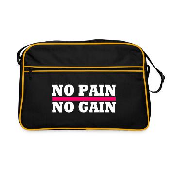 No pain no gain - Sac Retro - noir/or - Devant