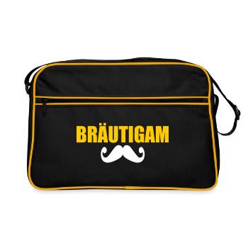 Bräutigam - Retro Tasche - Schwarz/Gold - Vorne