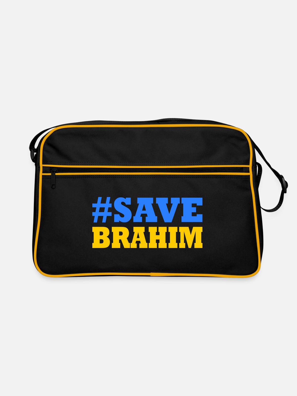 Save brahim - Retro Tasche - Schwarz/Gold - Vorne