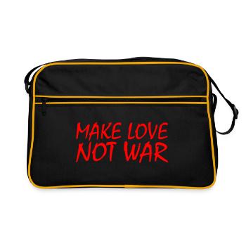 Make love not war - Retro Bag - black/gold - Front