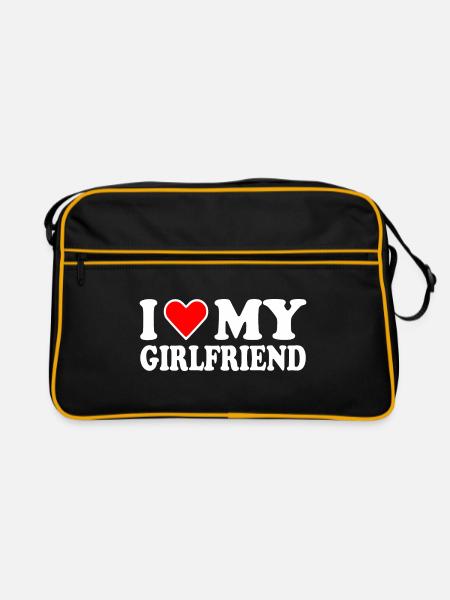 I love my girlfriend - Sac Retro - noir/or - Devant