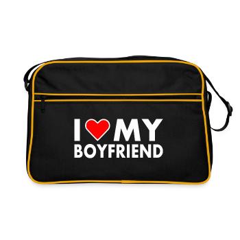 I love my boyfriend - Sac Retro - noir/or - Devant