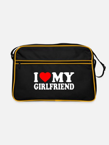 I love my girlfriend - Sac Retro - noir/or - Devant
