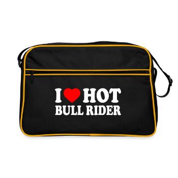 I love hot bull rider - Sac Retro - noir/or - Devant