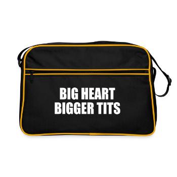 big heart bigger tits - Sac Retro - noir/or - Devant