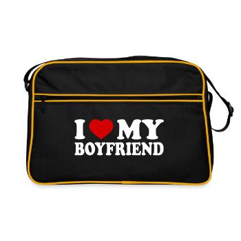 I love my boyfriend - Sac Retro - noir/or - Devant