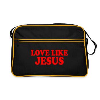 Love like jesus - Sac Retro - noir/or - Devant