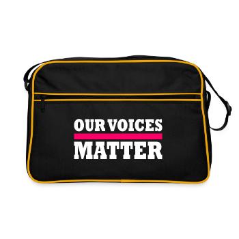 Our voices matter - Sac Retro - noir/or - Devant