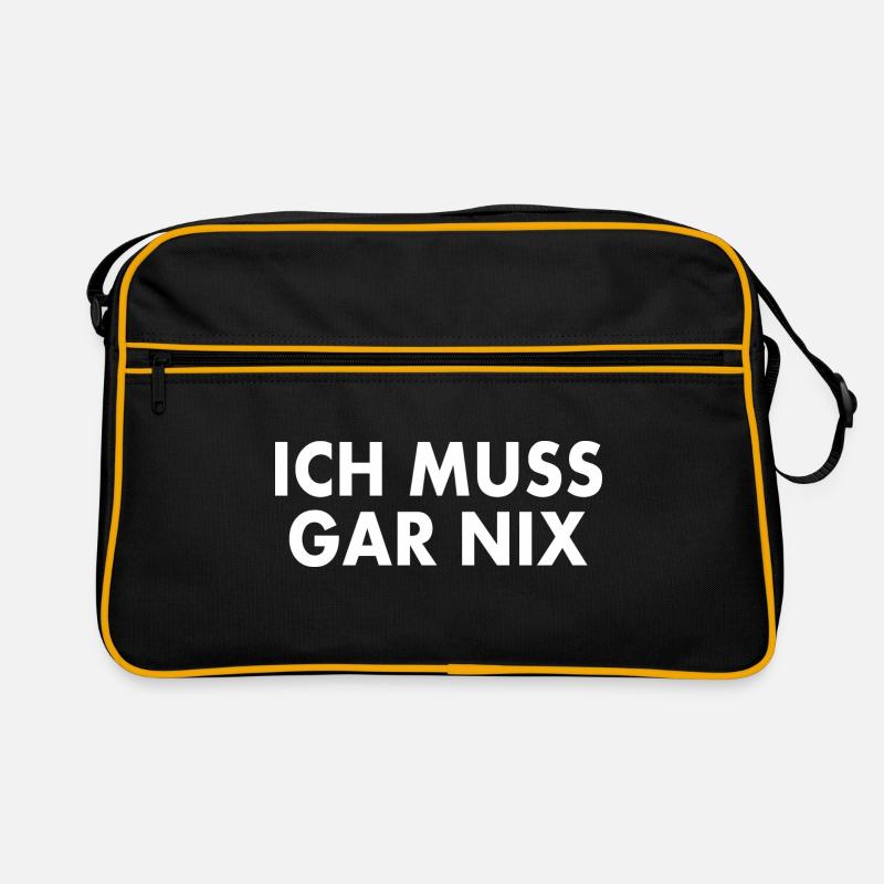 Ich muss gar nix Retro Tasche