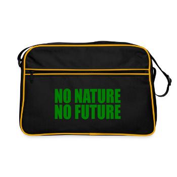 No nature no future - Retro Bag - black/gold - Front