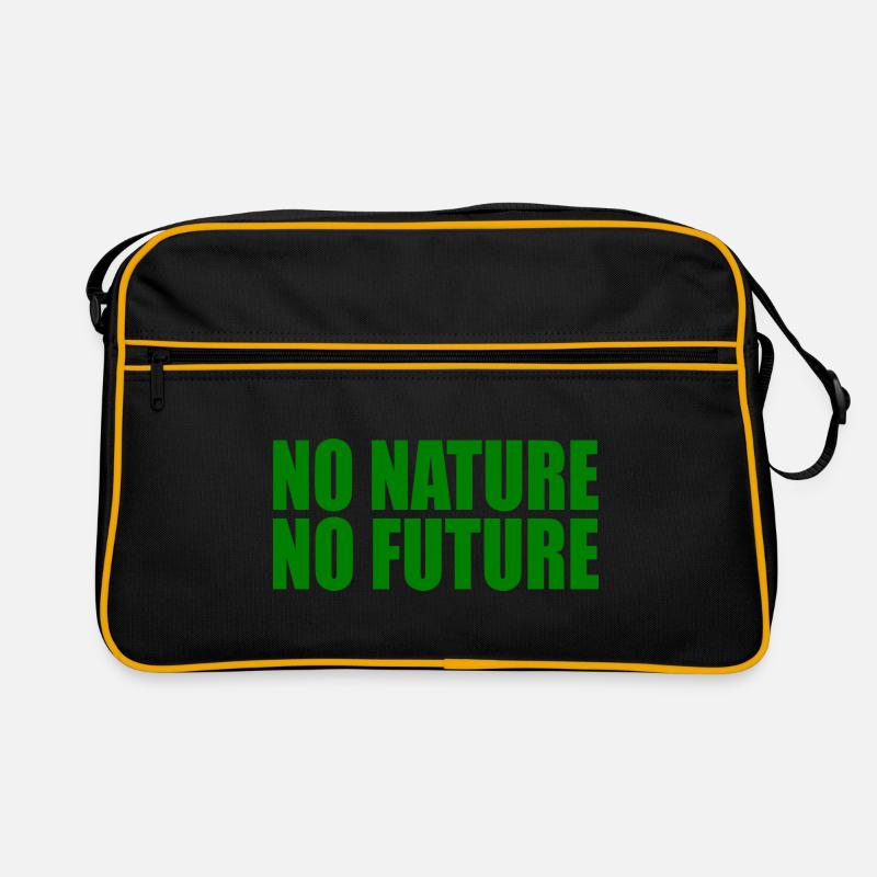 No nature no future Retro Tasche