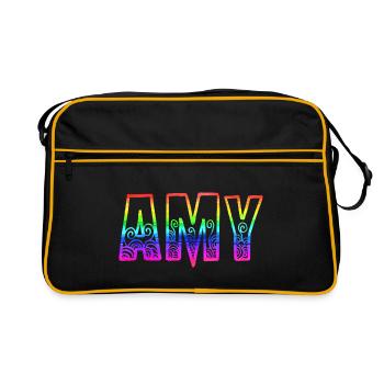 amy rs arc-en-ciel - Sac Retro - noir/or - Devant