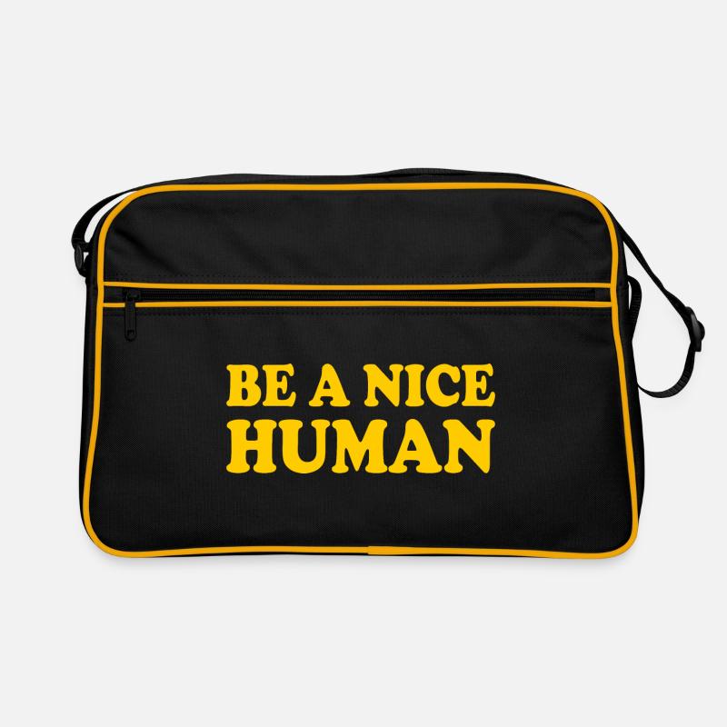 Be a nice human Retro Tasche
