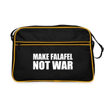 Make falafel not war - Sac Retro - noir/or - Devant