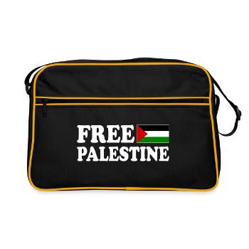 Free palestine - Sac Retro - noir/or - Devant