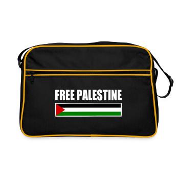 Free palestine - Sac Retro - noir/or - Devant