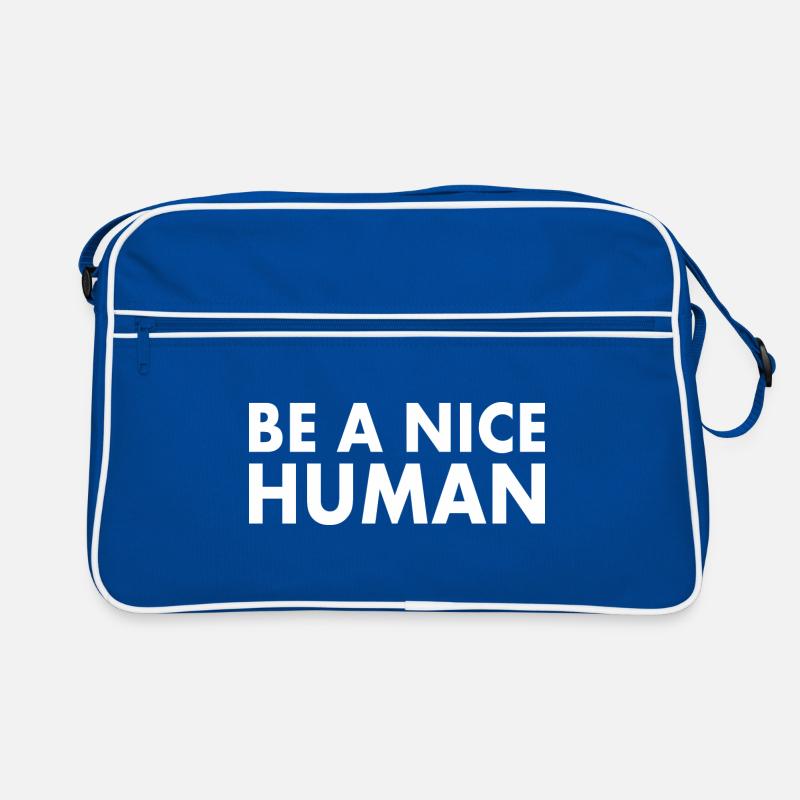 Be a nice human Retro Tasche