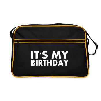 It's my birthday - Retro Tasche - Schwarz/Gold - Vorne