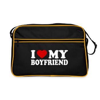 I love my boyfriend - Sac Retro - noir/or - Devant