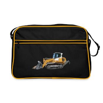 Planierraupe - Retro Tasche - Schwarz/Gold - Vorne