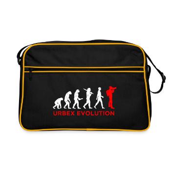 Urbex evolution urbexer vintage - Retro Tasche - Schwarz/Gold - Vorne
