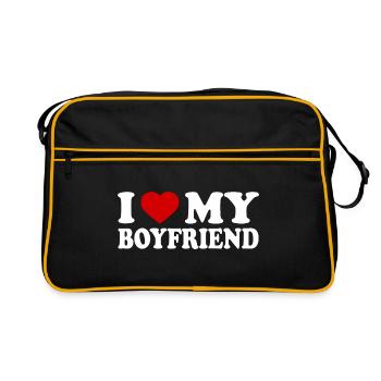 I love my boyfriend - Sac Retro - noir/or - Devant