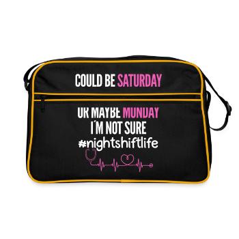 Nurse Night Shift - Retro Bag - black/gold - Front