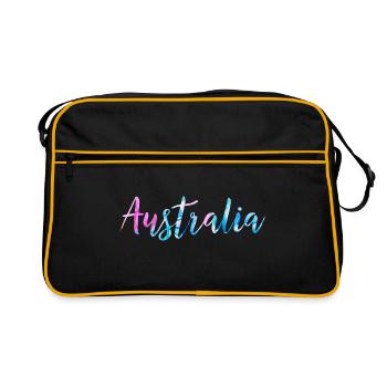 Pour tous ceux qui aiment l'Australie - Sac Retro - noir/or - Devant