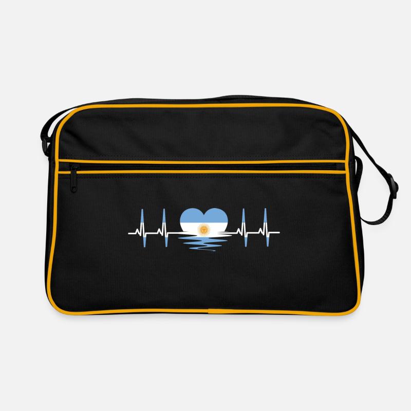 Drapeau argentin pulsation cardiaque impulsion sinusoïdale ECG Sac Retro