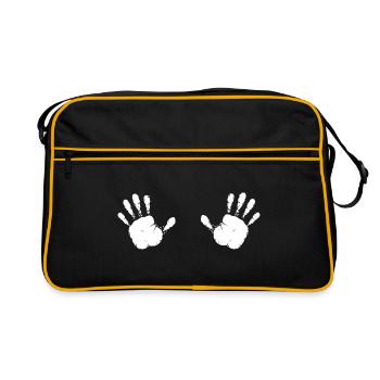 Mains empreintes - Sac Retro - noir/or - Devant
