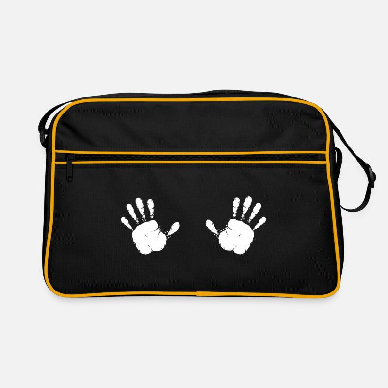 Hände Handabdrücke Retro Tasche