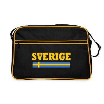 Sverige - Retro Tasche - Schwarz/Gold - Vorne