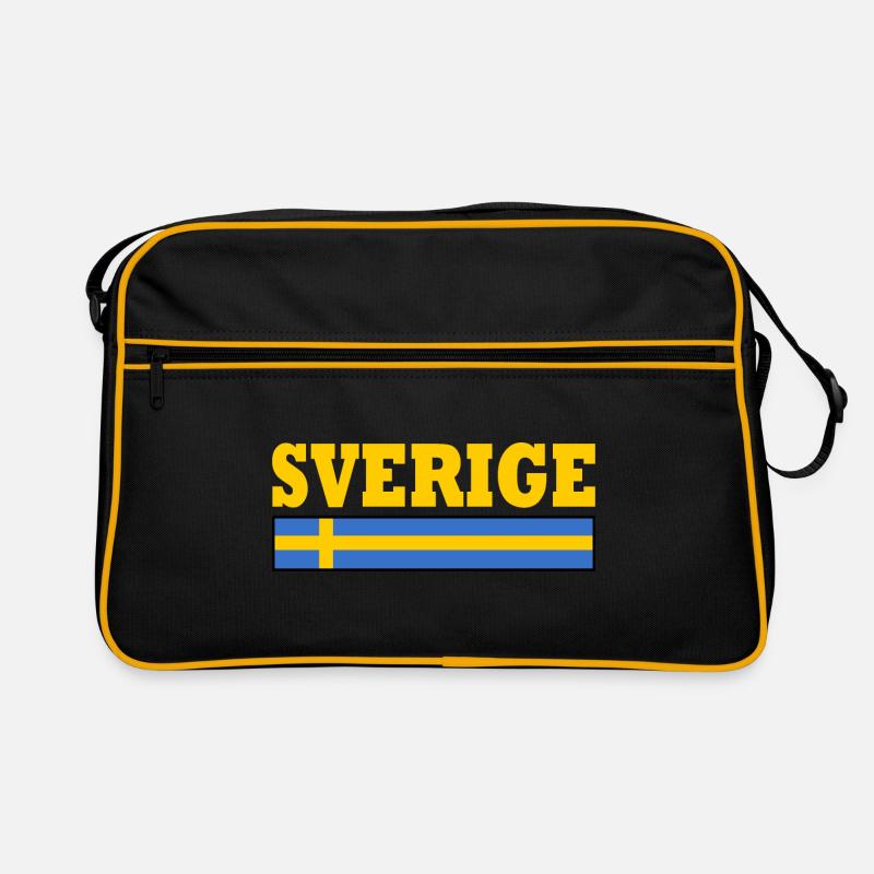 Sverige - Retro Tasche - Schwarz/Gold