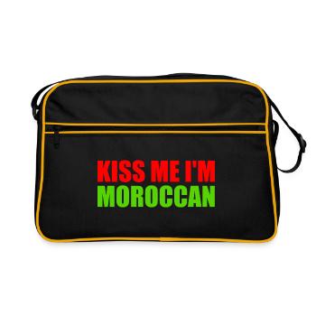 Kiss me im moroccan - maroc - Sac Retro - noir/or - Devant