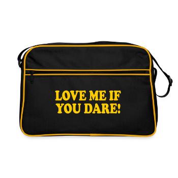 Love me if you dare - Retro Bag - black/gold - Front