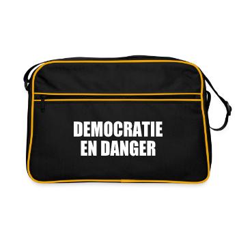 democratie en danger - Sac Retro - noir/or - Devant