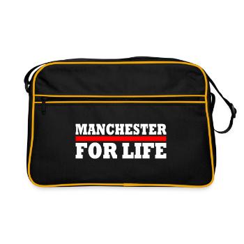 MANCHESTER - Sac Retro - noir/or - Devant