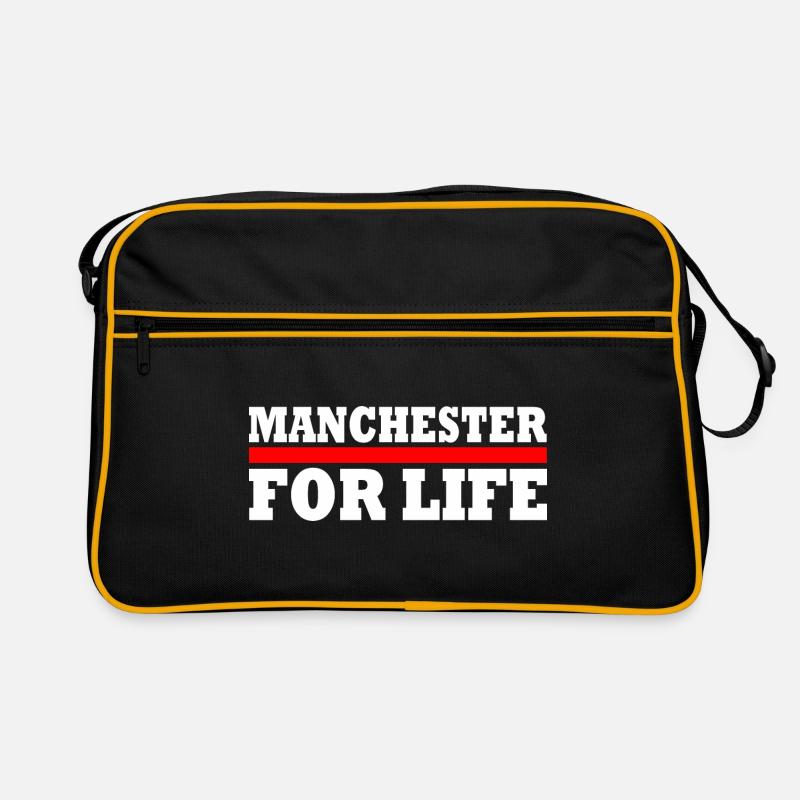 MANCHESTER - Retro Bag - black/gold