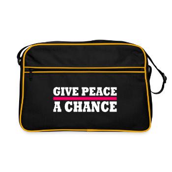 Give peace a chance - Sac Retro - noir/or - Devant