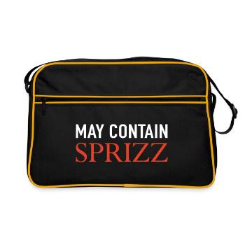 May Contain Sprizz - Retro Tasche - Schwarz/Gold - Vorne