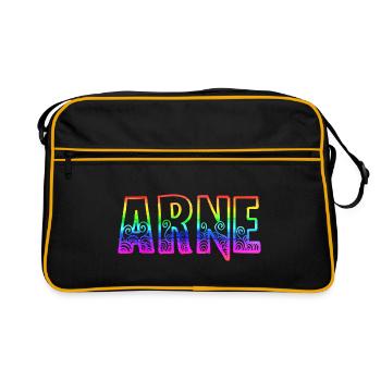 arne rs rainbow - Retro Bag - black/gold - Front