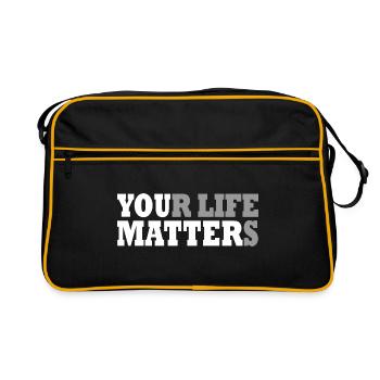 your life matters - Sac Retro - noir/or - Devant
