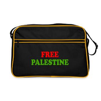 Free palestine - Sac Retro - noir/or - Devant
