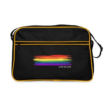 L'amour est l'amour - Gay Pride - Sac Retro - noir/or - Devant