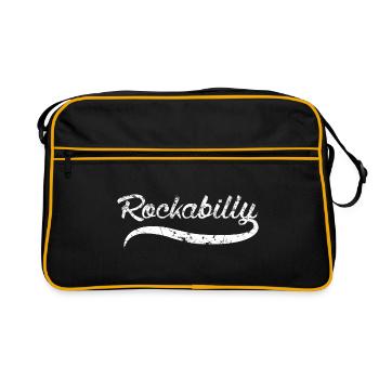 Rockabilly - Retro Tasche - Schwarz/Gold - Vorne